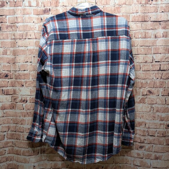Chaps Flannel Button Down Brushed Flannel Shirt Size Medium - Picture 10 of 14